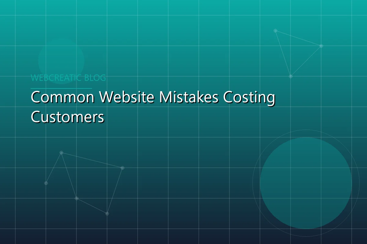 Featured article image preview for Common Website Mistakes Costing Customers