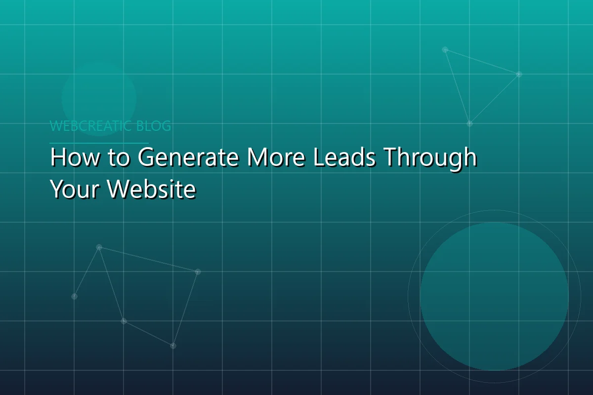 Featured article image preview for How to Generate More Leads Through Your Website