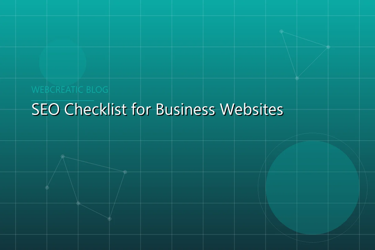 Featured article image preview for SEO Checklist for Business Websites