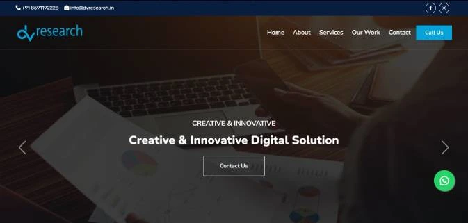 DV Research - Web Design Portfolio Project by WebCreatic