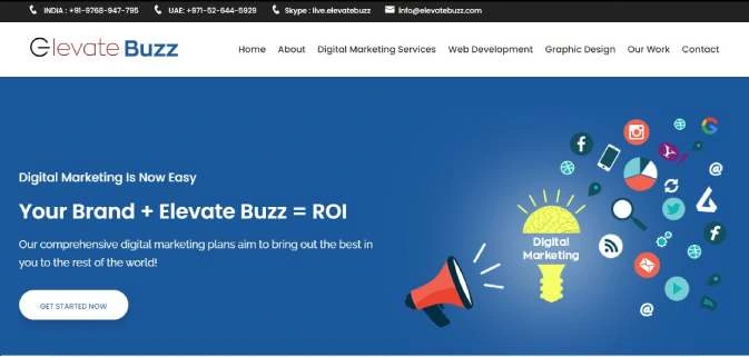 Elevate Buzz - Digital Marketing Agency Website Portfolio Project by WebCreatic