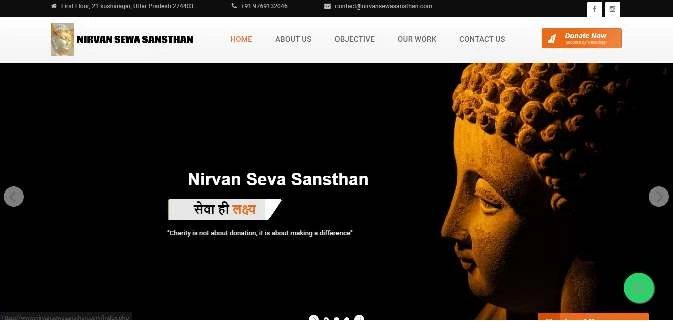 Nirvan Sewa Sansthan - Website Design Portfolio Project by WebCreatic